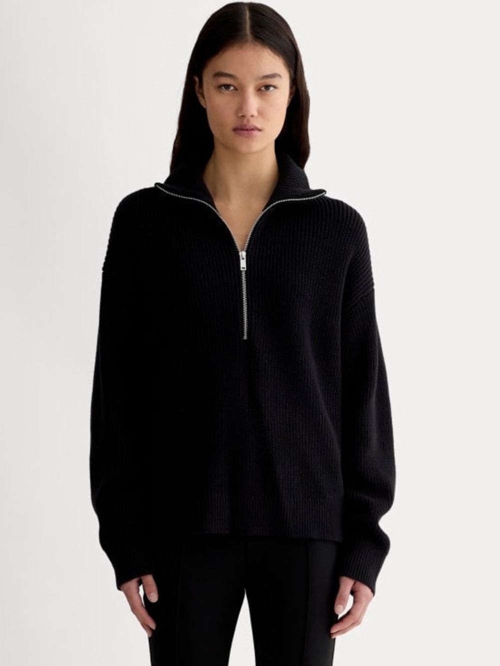 Everlane half zip everyday cotton sweater NWOT